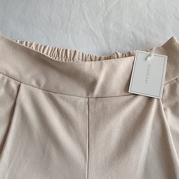 1. state cream suede shorts - Picture 3 of 5